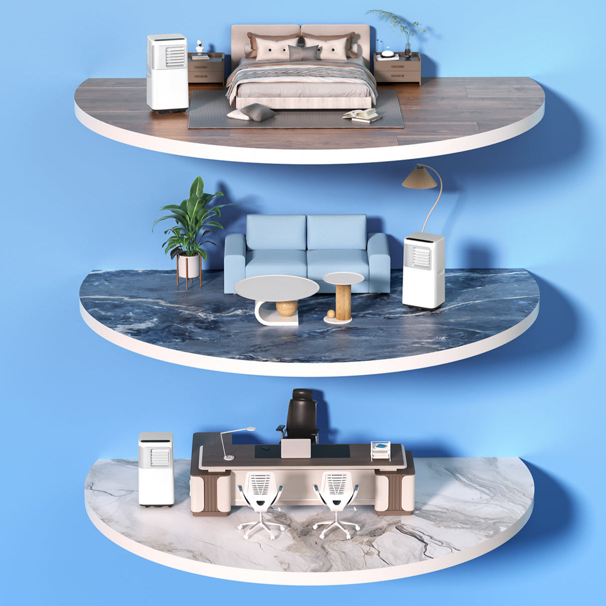 BLATACY Air Conditioner, 16,000 BTU Air Conditioner Portable for Room up to 800 Sq. Ft. with APP Control, White